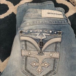 Affliction Jade Straight Leg Jeans 27